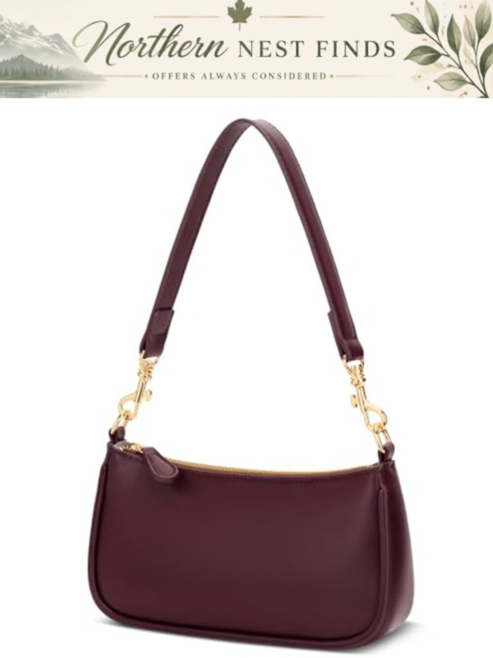 Small Shoulder Bag Vegan Leather Mini Purse with Removable Strap